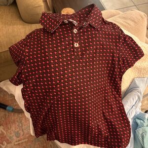 BURLEBO Kids Polo with Red and Black Design